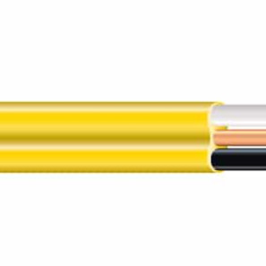 Fil électrique NMD90 2 conducteurs #12 jaune Loomex, câble résidentiel 150 m pour circuits électriques intérieurs.