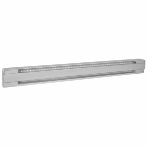 Plinthe électrique BRAVA blanche 1250W 240V 57 1/4 pouces pour chauffage résidentiel.