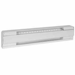 Plinthe électrique BRAVA blanche 500W 240V 27 7/8 pouces pour chauffage résidentiel.