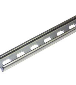 Profilé Cantrust troué 1 x 1 5/8 pouces, 10 pieds, calibre 12 en acier pré-galvanisé avec fentes intégrées.