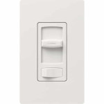 Gradateur Lutron Skylark Contour blanc pour DEL 150W ou incandescente 600W avec curseur et bascule.