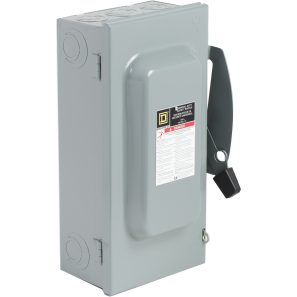 Interrupteur de sécurité fusible Schneider Electric CD223N 100A 120/240V NEMA 1 pour usage intérieur.