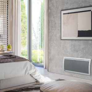 Chauffage Convectair radiant Opera 17 installé dans une chambre à coucher