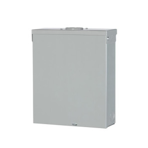 Panneau électrique extérieur Siemens 4 espaces 125A avec boîtier NEMA 3R résistant aux intempéries.