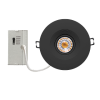 Encastré LED dirigeable 4 po 8W 5CCT dimmable noir pour plafond résidentiel ou commercial.