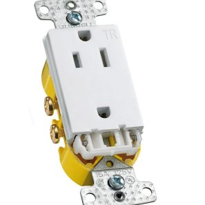 Alternative view of Prise Décora inviolable Hubbell 15 A – blanc