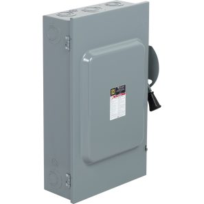 Interrupteur de sécurité fusible 200 A 120/240 V 2 pôles CD224N pour installation intérieure NEMA 1.