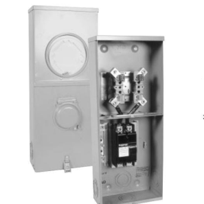 Socle de compteur 200A avec disjoncteur 22kA 4 mâchoires pour entrée électrique monophasée 120-240V