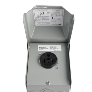 Prise MIDWEST 50A 250V NEMA 3R 6-50R en boîtier extérieur pour installation en surface 240 V.