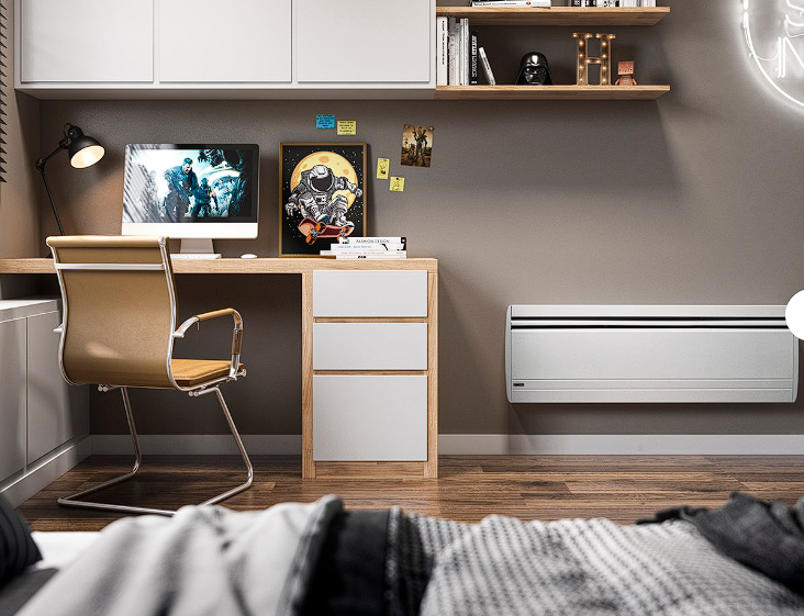 Chauffage Convectair à convection Allegro II installé dans une chambre d'ado
