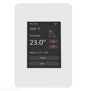 Thermostat intelligent WiStat programmable tactile compatible Wi-Fi 2.4G/5G et assistants vocaux.