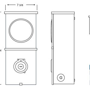 Alternative view of Compteur Max 100A avec disjoncteur 100A 10ka 4 mâchoire