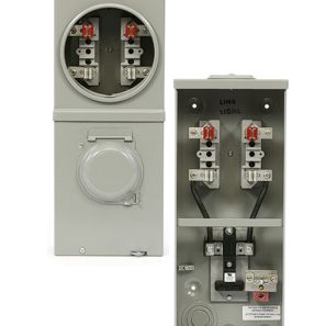 Socle de compteur 100A avec disjoncteur 10kA 4 mâchoires NEMA 3R pour entrée électrique monophasée 120-240V