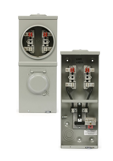 Socle de compteur 100A avec disjoncteur 10kA 4 mâchoires NEMA 3R pour entrée électrique monophasée 120-240V