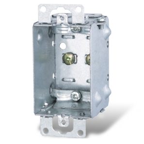 Boîte électrique rectangulaire à oreilles 3 x 2 x 1 1/2 pouces pour prise ou interrupteur.