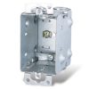 Boîte groupable avec oreilles 3 x 2 x 2 1/2 en acier galvanisé pour installation électrique.