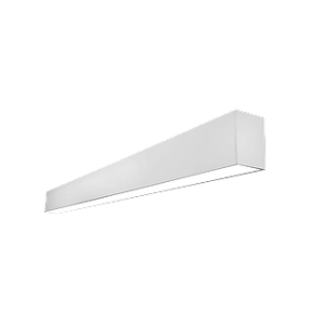 Luminaire suspendu DEL Zenith 60 PRO 4 pi blanc à éclairage direct, puissance et couleur sélectionnables.