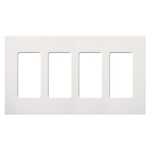 PLAQ MURALE 4 GANG (CLARO) BLANC