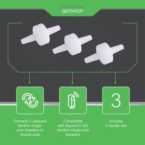 Alternative view of ATTACHE POUR DISJ TANDEM 2POLES TIE-BAR