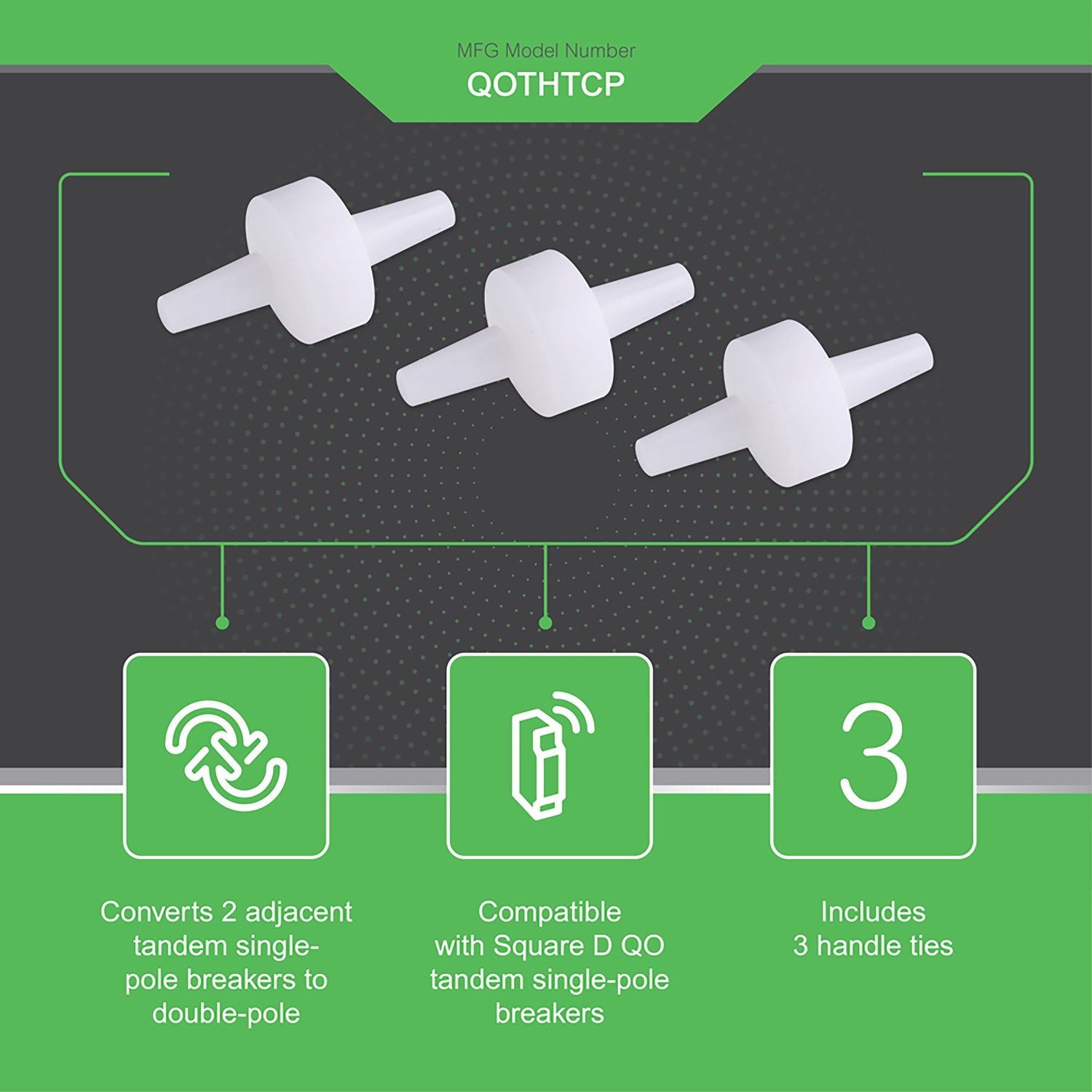 ATTACHE POUR DISJ TANDEM 2POLES TIE-BAR – Image 2
