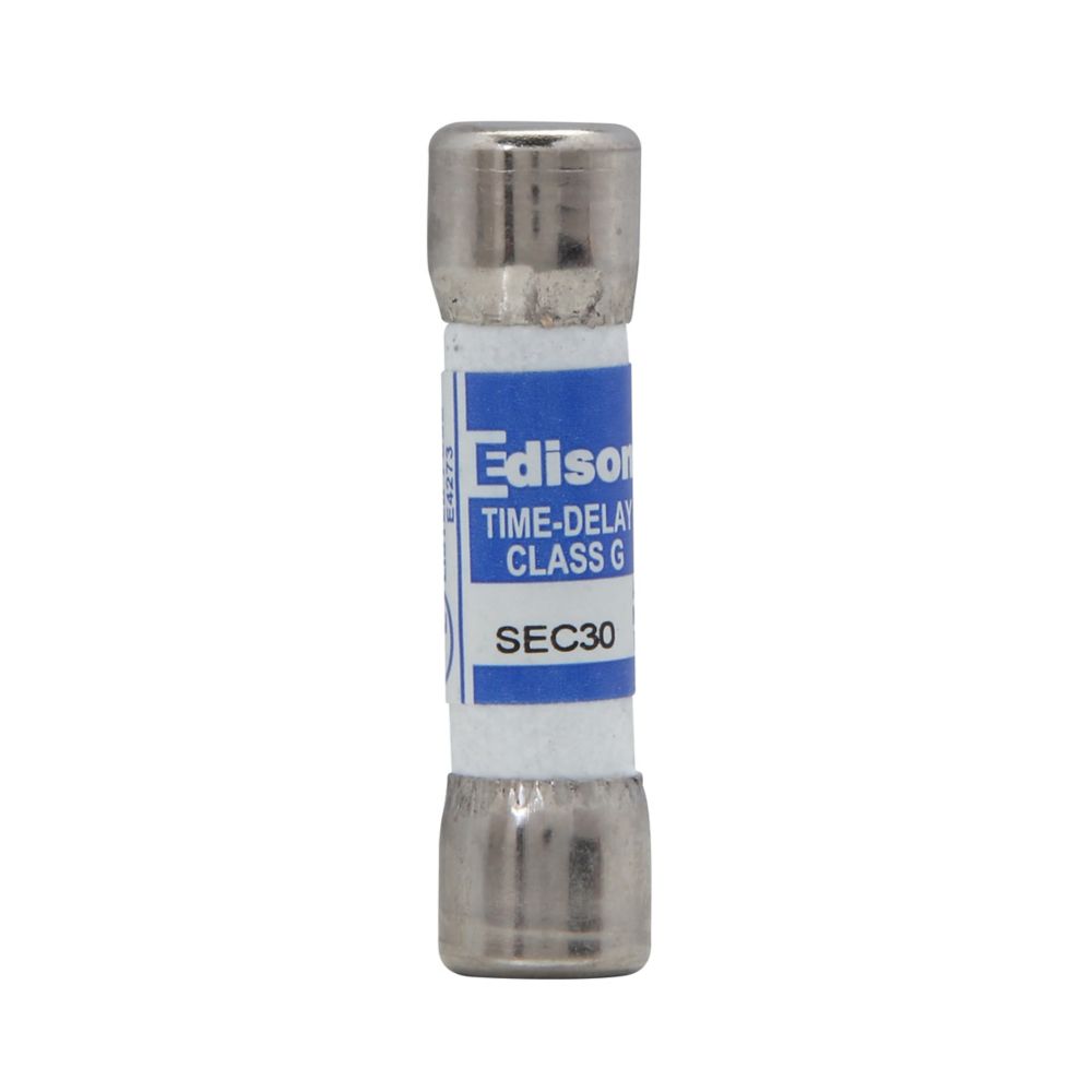 Fusible Eaton Edison SEC30 de 30 A, classe G, non indicateur, pour protection de luminaires fluorescents