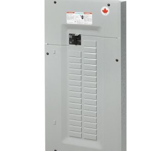 Panneau électrique Siemens 125 A avec disjoncteur principal et capacité 24/48 circuits pour installation résidentielle.
