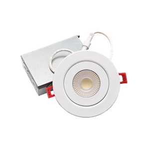 Luminaire encastré DEL RGD-JH2 4 po blanc, orientable 360 degrés, 9W, éclairage directionnel au plafond.