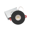 Luminaire encastré DEL RGD-JH2 4 po noir, orientable 360 degrés, 9W, éclairage directionnel au plafond.