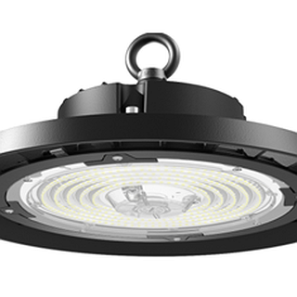 Luminaire LED Highbay rond SSL-CHB3 noir 240W, éclairage industriel DLC Premium pour entrepôts et usines.