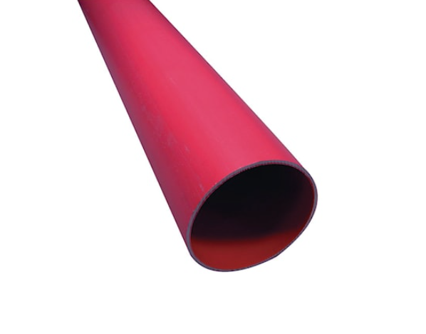 Conduit rouge 4 po POWERLOC DB2/ES2, longueur 6 m, pour canalisations souterraines électriques conformes HQ.