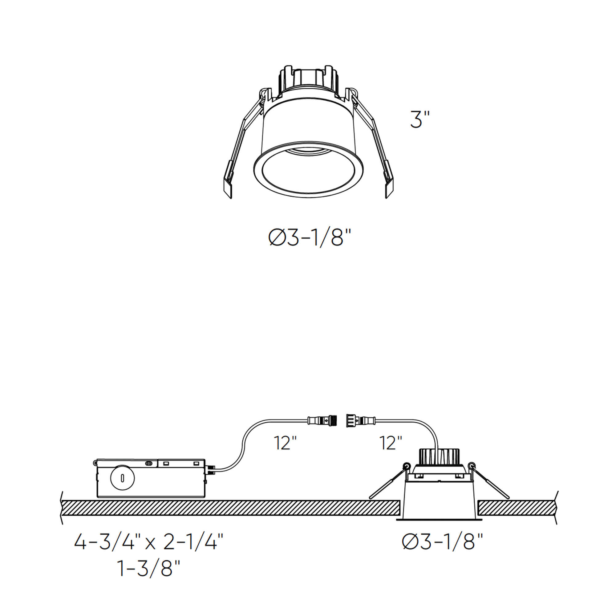 Encastré orientable régressé 2" 8W 5CCT blanc Dals – Image 3