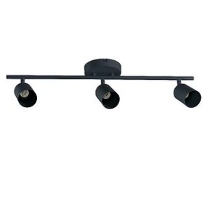 Rail de montage en surface Fit 30 po noir, 3 têtes GU10 orientables,