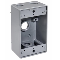 Boite rectangulaire extérieur 1/2'' 3 troues