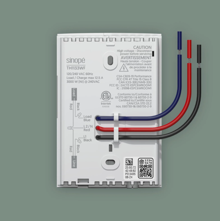 Thermostat pour ventiloconvecteur 3 fils 3000W Wi-Fi Sinope – Image 4