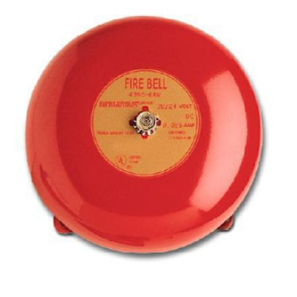 Cloche d’alarme incendie Edwards série 439, rouge, 6 po, pour système d’alarme incendie commercial.