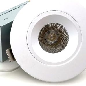 Luminaire encastré DEL 4 pouces blanc avec 5 températures de couleur et éclairage ajustable pour plafond résidentiel