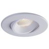 Luminaire encastré LED LUNA 4 pouces orientable blanc pour plafond résidentiel avec éclairage directionnel ajustable
